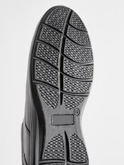 Black Wide Fit Leather Derby Shoes - Image 6 of 6