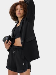 Sweaty Betty Black Explorer Track Piped Shorts - Image 3 of 6