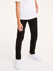 Black Denim Skinny Fit Mega Stretch Adjustable Waist Jeans (3-16yrs) - Image 1 of 7