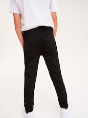 Black Denim Skinny Fit Mega Stretch Adjustable Waist Jeans (3-16yrs) - Image 2 of 7