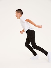 Black Denim Skinny Fit Mega Stretch Adjustable Waist Jeans (3-16yrs) - Image 3 of 7