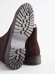 Brown Chunky Leather Chelsea Boots - Image 5 of 5