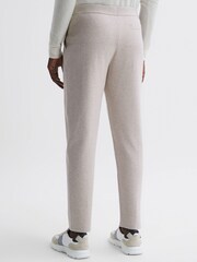 Reiss Oatmeal Melange Jett Knitted Front Seam Trousers - Image 2 of 4