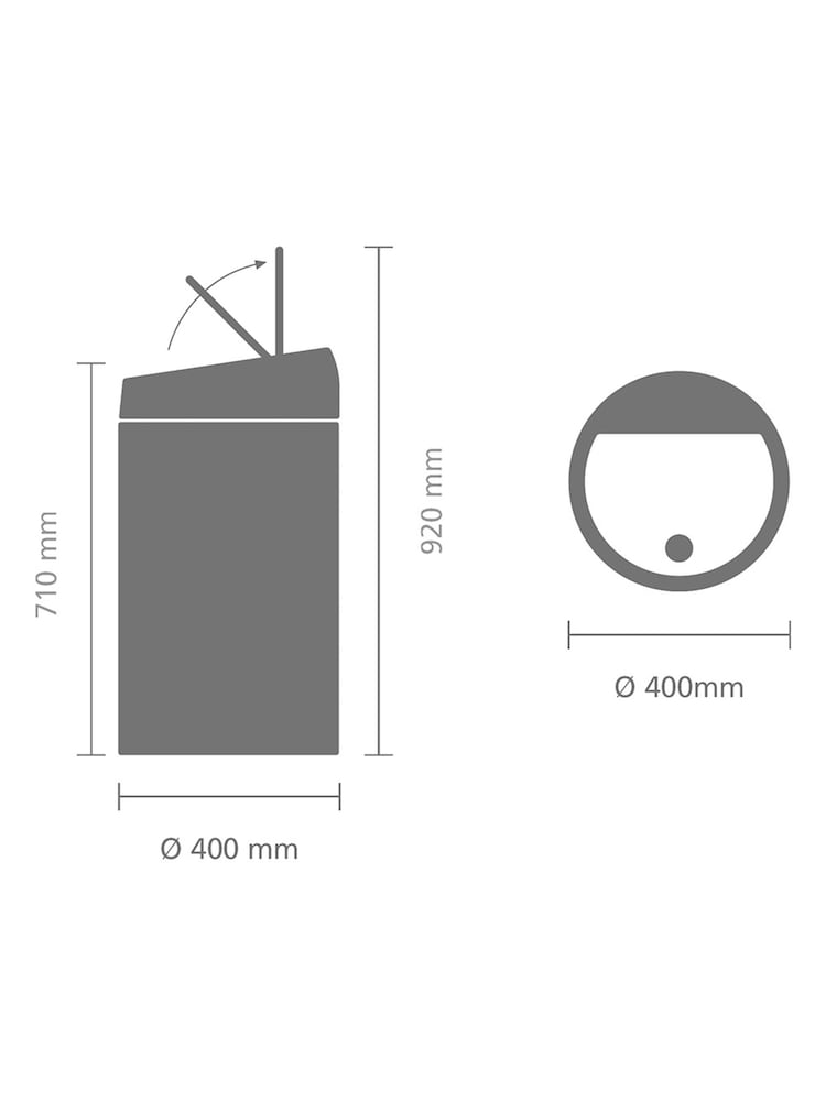 Brabantia White 60L Touch Bin - Image 6 of 6