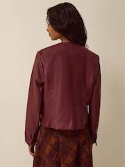 Monsoon Penelope Scallop Faux Leather Jacket - Slika 3 od 5