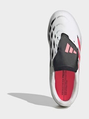 adidas White Predator Club Fold-Over Tongue Sala Indoor Football Boots - Image 2 of 9