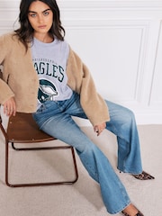 River Island Blue 90s Straight High Rise Jeans - Image 2 of 8