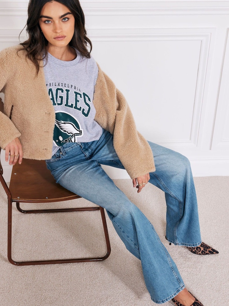 River Island Blue 90s Straight High Rise Jeans - Image 2 of 8