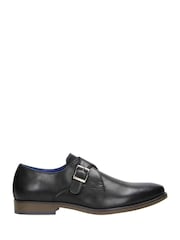 Novo Black Napoleon Single Buckle Monk Shoes - Image 2 of 4