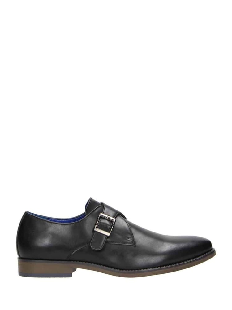 Novo Black Napoleon Single Buckle Monk Shoes - Image 2 of 4