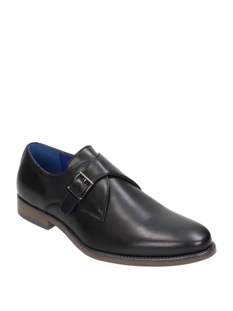 Novo Black Napoleon Single Buckle Monk Shoes - Image 4 of 4