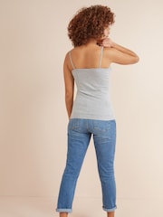 Grey Marl Thin Strap Vest - Image 3 of 6
