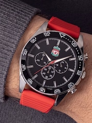 Peers Hardy Red Adults LFC Silver Chrono Watch with Strap - Image 1 of 4