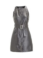 Calvin Klein Jeans Silver Liquid Metal Mini Dress - Image 2 of 4