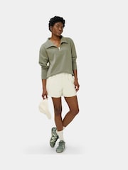 Sweaty Betty Green Sand Wash Half Zip Longline Sweatshirt - Image 2 of 6