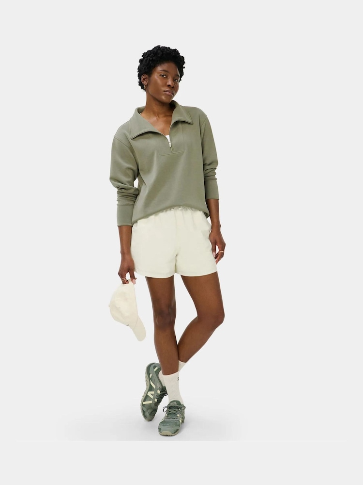 Sweaty Betty Green Sand Wash Half Zip Longline Sweatshirt - Image 2 of 6