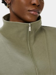 Sweaty Betty Green Sand Wash Half Zip Longline Sweatshirt - Image 5 of 6