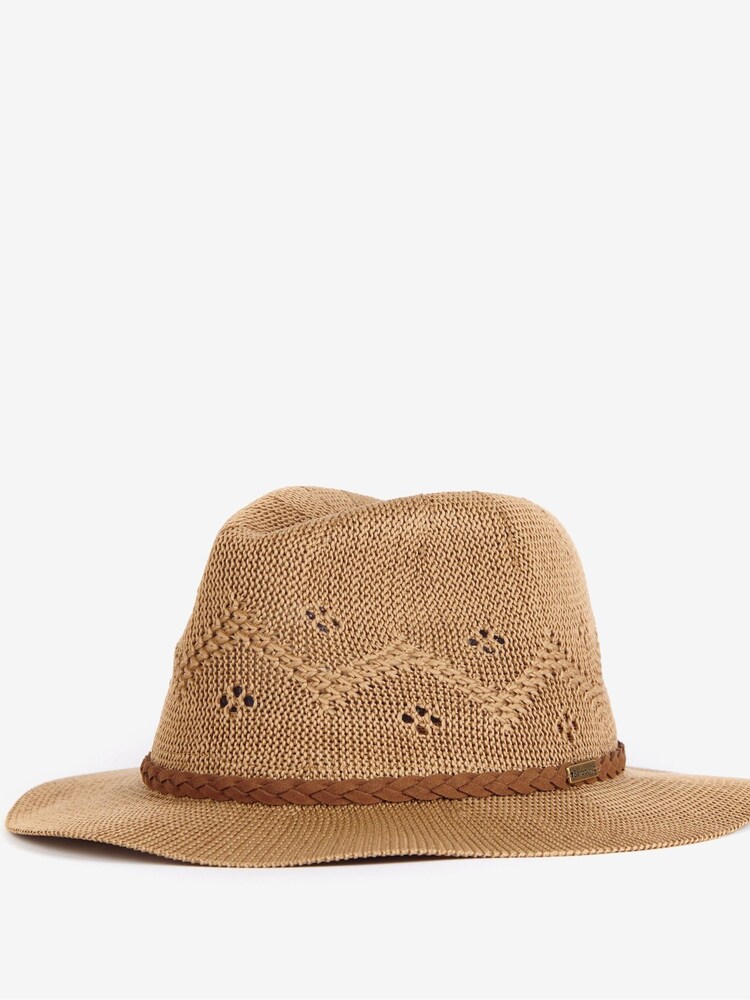 Barbour® Beige Womens Flowerdale Trilby Summer Hat - Image 1 of 1