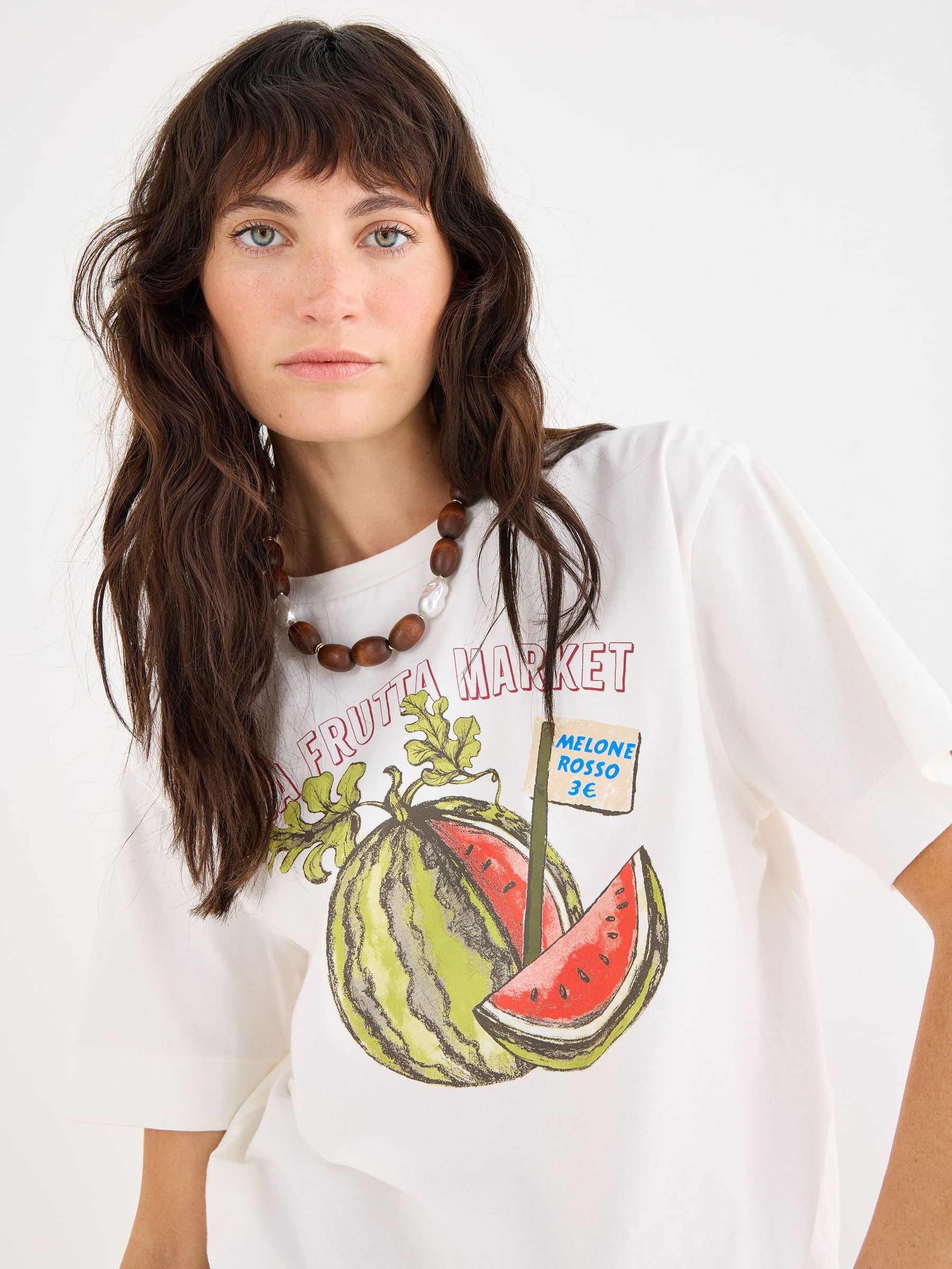OLEBOREBLAオレボレブラ　/可愛い花柄アニマルTシャツ Buy Oliver Bonas White La Frutta Market Graphic T-Shirt from Next USA