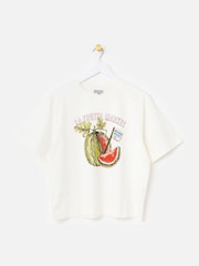 Oliver Bonas White La Frutta Market Graphic T-Shirt - Image 1 of 5