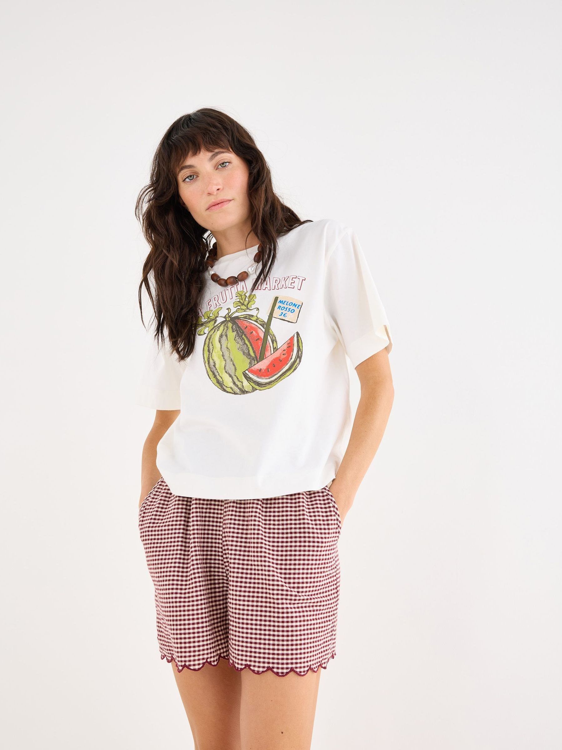 Buy Oliver Bonas White La Frutta Market Graphic T-Shirt from Next USA