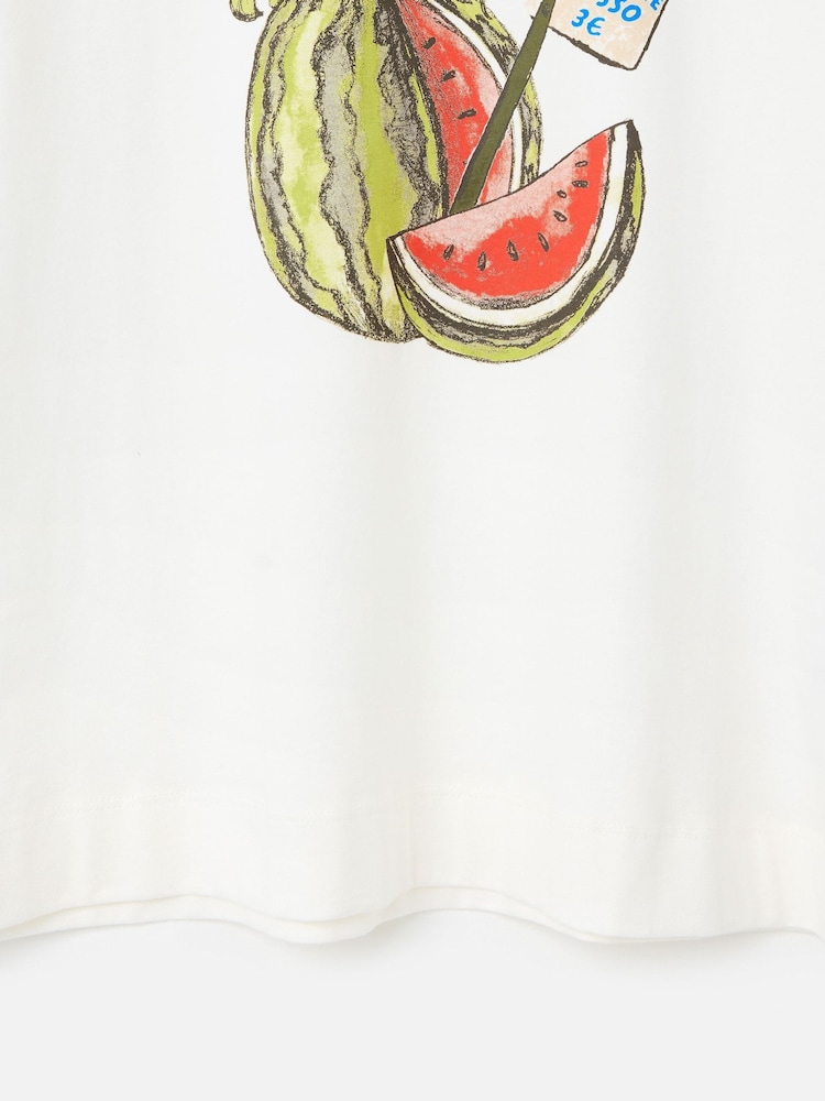 Oliver Bonas White La Frutta Market Graphic T-Shirt - Image 5 of 5 Oliver Bonas White La Frutta Market Graphic T-Shirt - Image 5 of 5