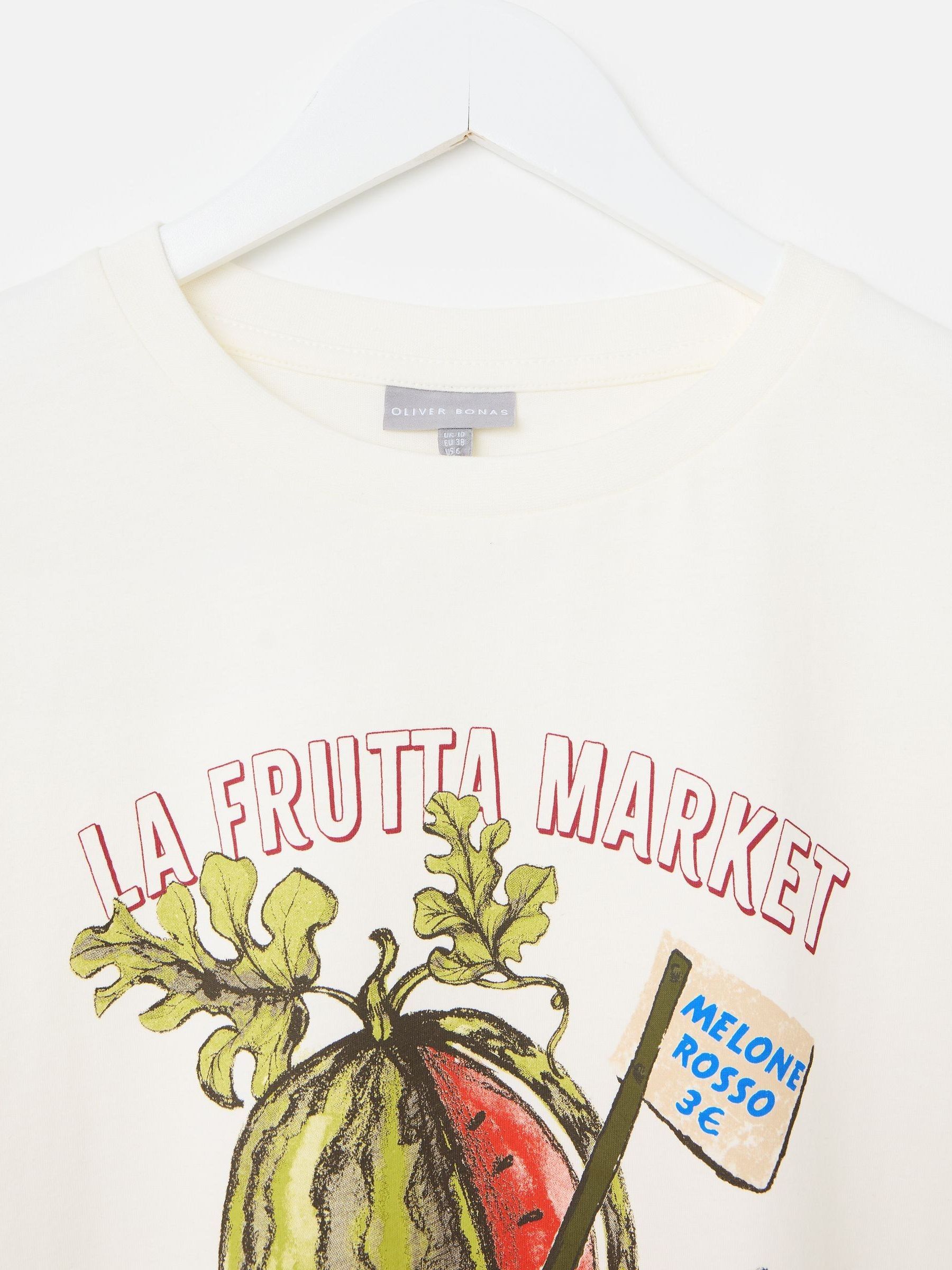 Buy Oliver Bonas White La Frutta Market Graphic T-Shirt from Next USA