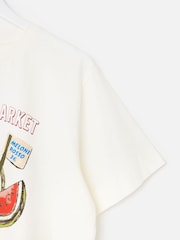 Oliver Bonas White La Frutta Market Graphic T-Shirt - Image 7 of 8
