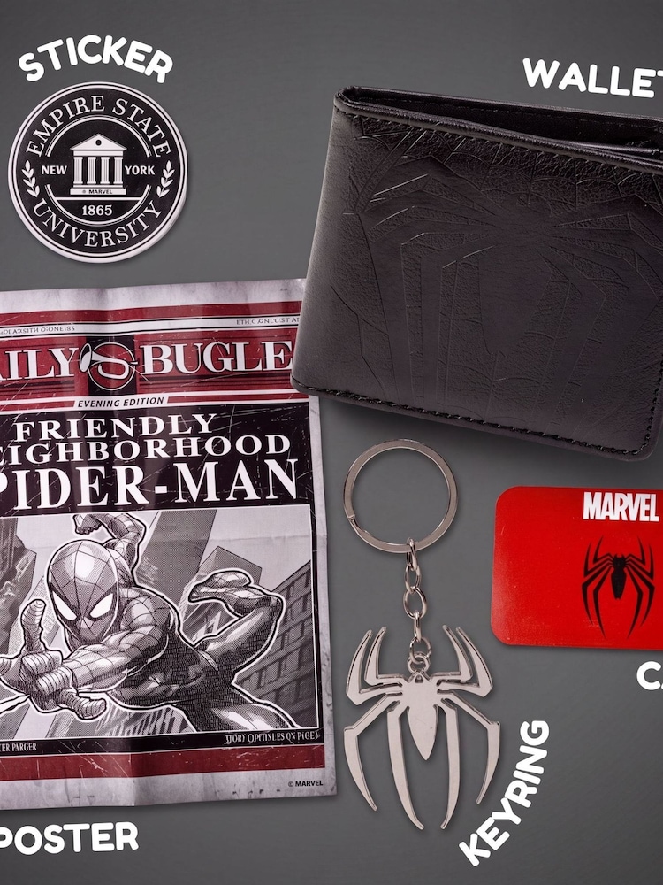 Peers Hardy Black Spiderman Wallet and Keyring Collectors Gift Set - Image 2 of 9 Peers Hardy Black Spiderman Wallet and Keyring Collectors Gift Set - Image 2 of 9