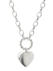 Oliver Bonas Silver Tone Louisa Heart Waterproof Chain Necklace - Image 3 of 3