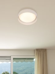 Searchlight White Laurel LED Flush Ceiling Light - Image 1 of 3