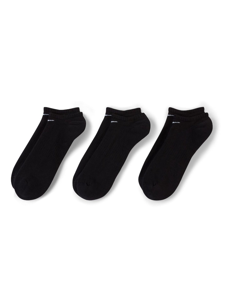 Nike Black Everyday Cushioned Training Ankle Socks 6 Pack - Image 2 of 4 Nike Black Everyday Cushioned Training Ankle Socks 6 Pack - Image 2 of 4