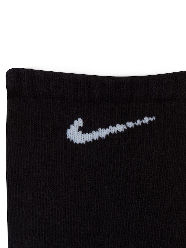 Nike Black Everyday Cushioned Training Ankle Socks 6 Pack - Image 4 of 4 Nike Black Everyday Cushioned Training Ankle Socks 6 Pack - Image 4 of 4