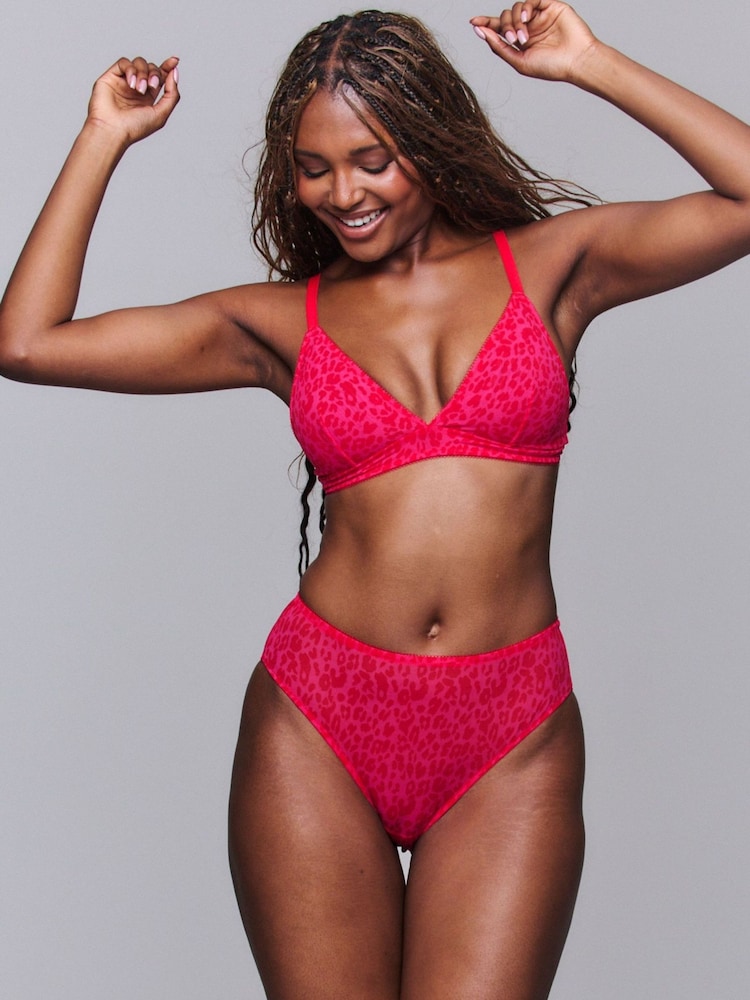 Lemonade Dolls Pink Pink Leopard Mesh Brief - Image 2 of 4 Lemonade Dolls Pink Pink Leopard Mesh Brief - Image 2 of 4