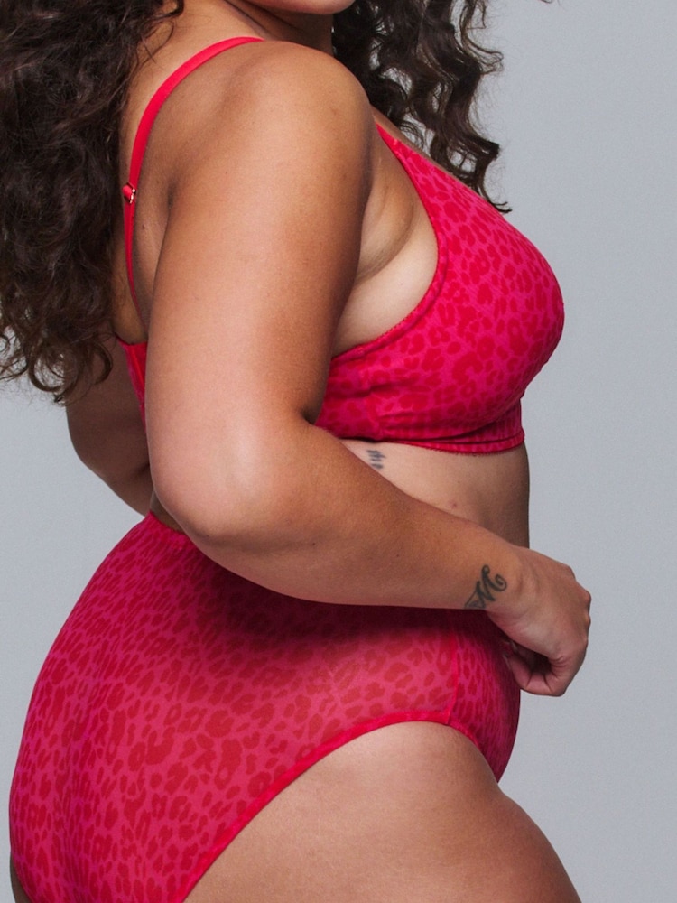 Lemonade Dolls Pink Pink Leopard Mesh Brief - Image 4 of 4 Lemonade Dolls Pink Pink Leopard Mesh Brief - Image 4 of 4