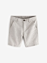 Stone Linen Blend Chino Shorts (3-16yrs) - Image 1 of 3