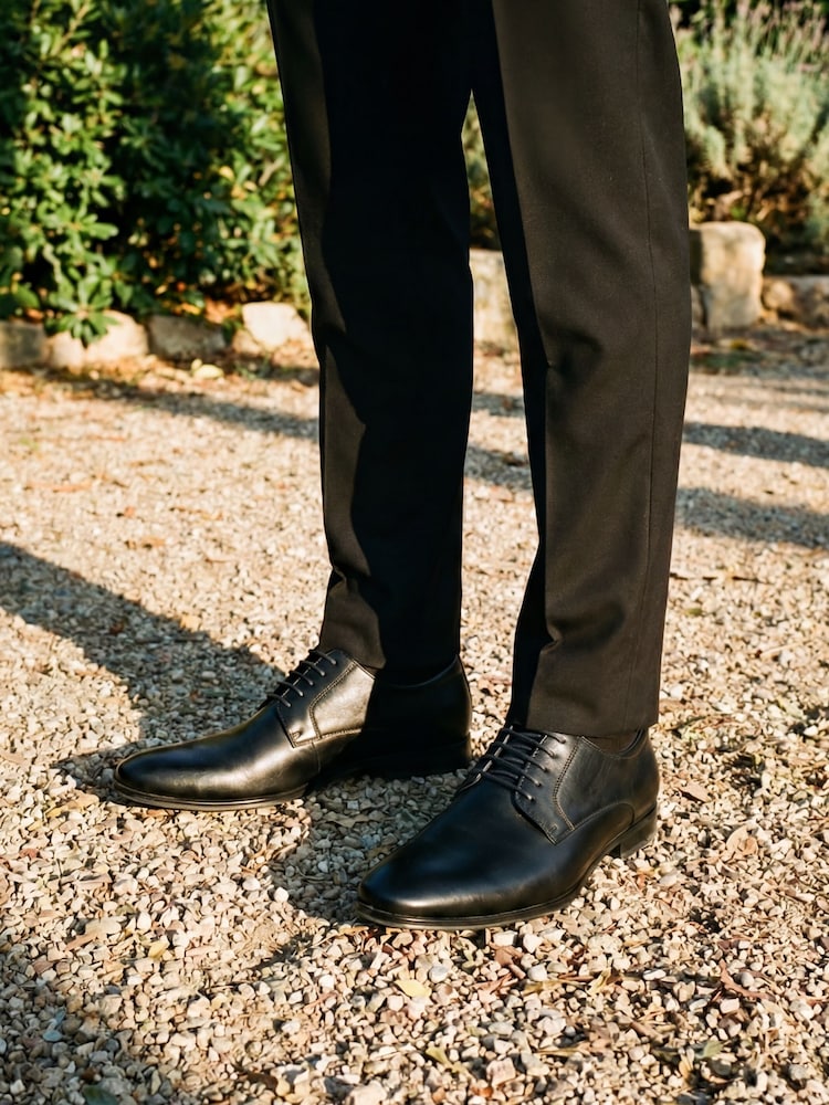 Novo Black NOEL Smart Lace Up Derby Shoes - Image 1 of 4 Novo Black NOEL Smart Lace Up Derby Shoes - Image 1 of 4