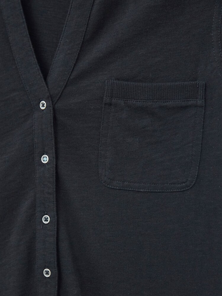 White Stuff Black Pocket Penny Jersey 100% Cotton Shirt - Image 7 of 7 White Stuff Black Pocket Penny Jersey 100% Cotton Shirt - Image 7 of 7