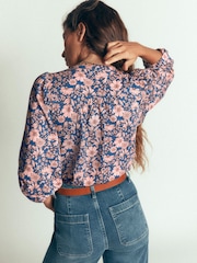 Boden Pink Floral Ara Jersey Shirt - Image 2 of 5