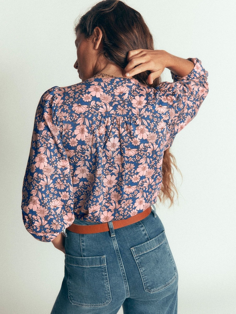 Boden Pink Floral Ara Jersey Shirt - Image 2 of 5