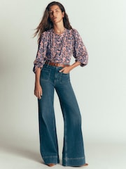 Boden Pink Floral Ara Jersey Shirt - Image 3 of 5