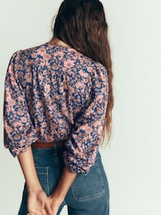Boden Pink Floral Ara Jersey Shirt - Image 4 of 5
