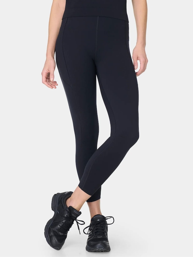 Sweaty Betty Black Ultimate Train Perforated Split Back T-Shirt - Image 1 of 6 Sweaty Betty Black Ultimate Train Perforated Split Back T-Shirt - Image 1 of 6
