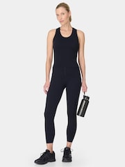 Sweaty Betty Black Ultimate Train Perforated Split Back T-Shirt - Image 2 of 6