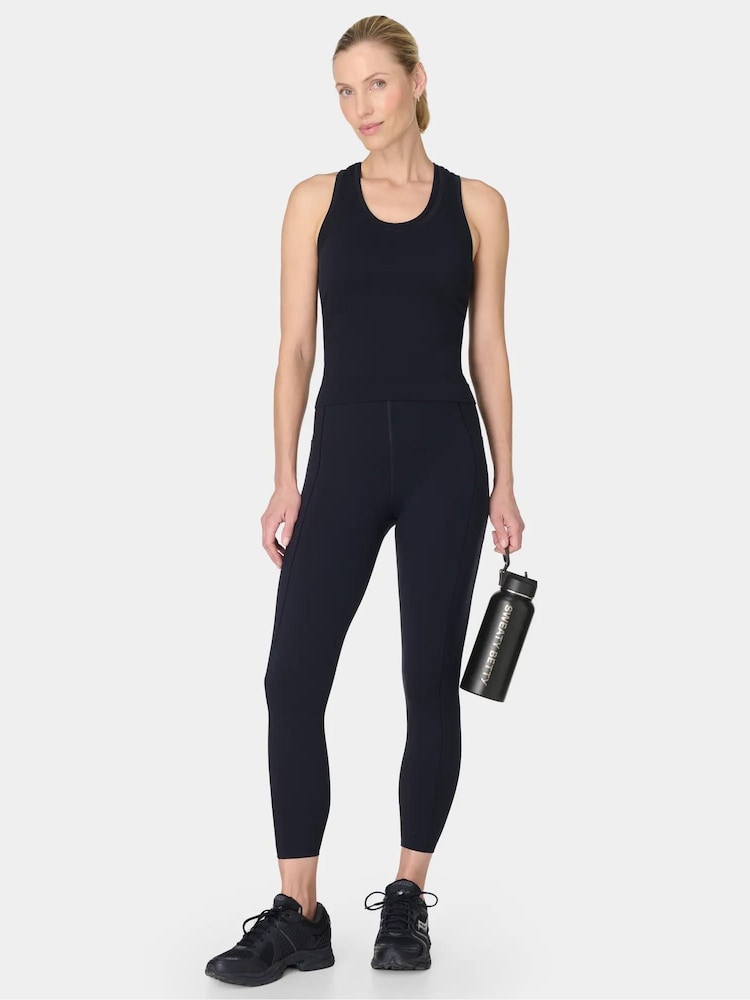 Sweaty Betty Black Ultimate Train Perforated Split Back T-Shirt - Image 2 of 6 Sweaty Betty Black Ultimate Train Perforated Split Back T-Shirt - Image 2 of 6