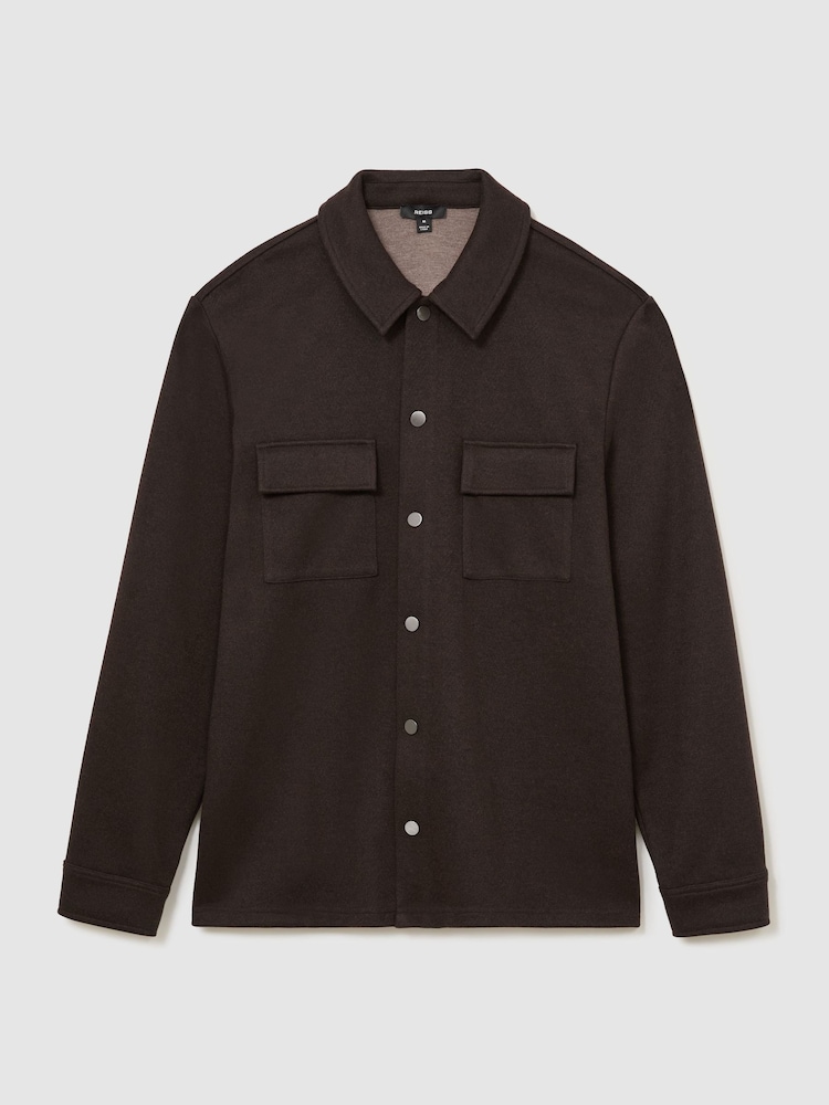 Reiss Dark Brown Stellan Regular Fit Shirt - Image 2 of 8