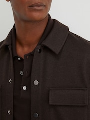 Reiss Dark Brown Stellan Regular Fit Shirt - Image 6 of 8