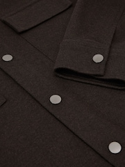 Reiss Dark Brown Stellan Regular Fit Shirt - Image 8 of 8