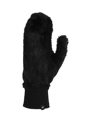 Nike Black Womens Plush Knit Swoosh Gloves - Image 2 of 3
