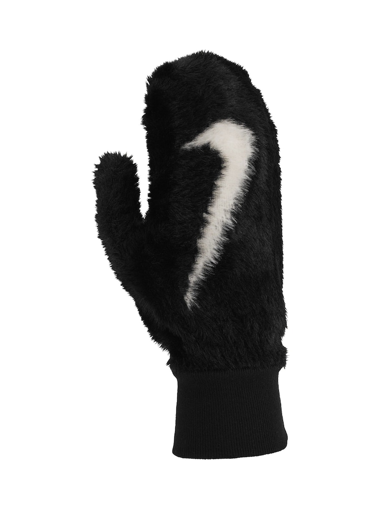 Nike Black Womens Plush Knit Swoosh Gloves - Image 3 of 3